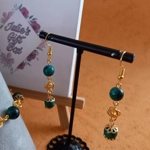 Stephanie Necklace, Bracelet and Earrings Set - Synthetic Chrysocalla Stephanie Necklace, Bracelet and Earrings Set - Synthetic Chrysocalla
