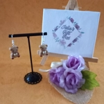 Teddy Bear Earrings - Brown