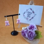 Teddy Bear Earrings - Pink