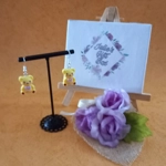 Teddy Bear Earrings - Yellow