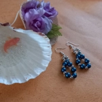 Thea Rhinestone Earrings - Dark Cyan Thea Rhinestone Earrings - Dark Cyan