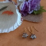 Wire Wrapped Star Earrings - Gold-Silver AB Wire Wrapped Star Earrings - Gold-Silver AB