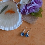 Wire Wrapped Star Earrings - Silver-Blue AB Wire Wrapped Star Earrings - Silver-Blue AB