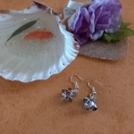Wire Wrapped Star Earrings - Silver-Red AB Wire Wrapped Star Earrings - Silver-Red AB