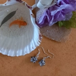 Wire Wrapped Star Earrings - Silver-Silver AB Wire Wrapped Star Earrings - Silver-Silver AB