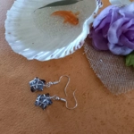 Wire Wrapped Star Earrings - Silver-Silver AB Wire Wrapped Star Earrings - Silver-Silver AB