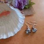 Wire Wrapped Star Earrings - Silver-Silver AB Wire Wrapped Star Earrings - Silver-Silver AB