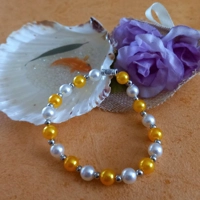 Yellow and Ivory Bracelet