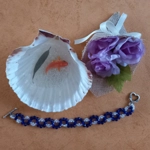 Zigzag Bracelet - Royal Blue and White Zigzag Bracelet - Royal Blue and White