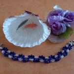Zigzag Bracelet - Royal Blue and White Zigzag Bracelet - Royal Blue and White