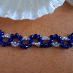 Zigzag Bracelet - Royal Blue and White Zigzag Bracelet - Royal Blue and White
