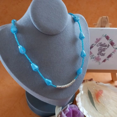 Zoe Necklace - Baby Blue Zoe Necklace - Baby Blue
