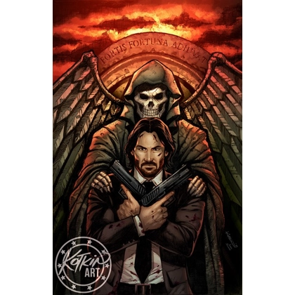 John Wick & the Reaper 11x17 Print