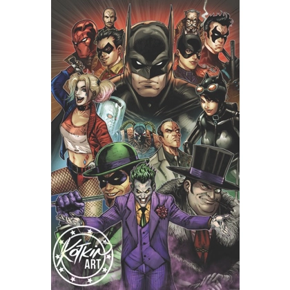 Batman Montage Metal Trading Card