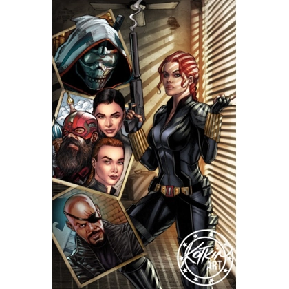 Black Widow Metal Trading Card