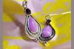 Purple Ruby Earrings