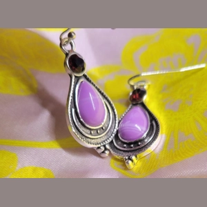 Purple Ruby Earrings