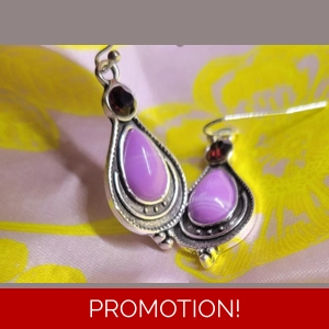 Purple Ruby Earrings