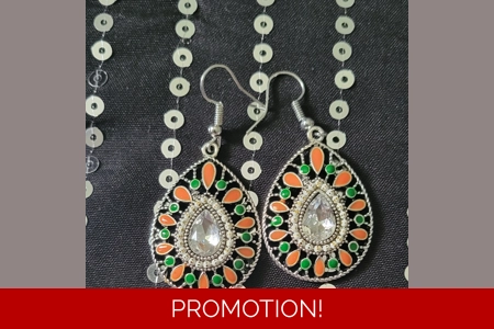 Enamel amd Crystal Earrings Enamel amd Crystal Earrings