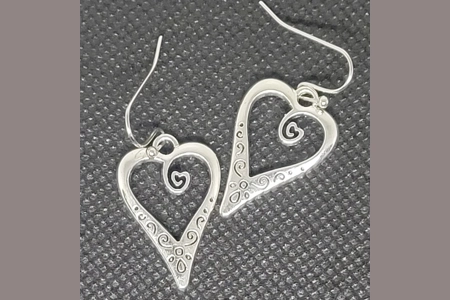 Filigree Heart Earrings