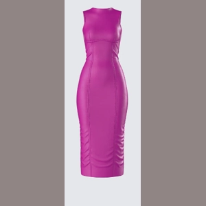 Magenta Midi Dress