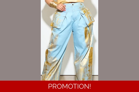 Metallic Cargo Jeans Metallic Cargo Jeans