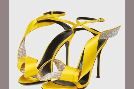 Yellow Satin Rhinestone