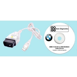 USB K+DCAN Cable With Switch / Button Works With BMW From 2007 - 2023