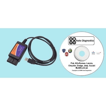 Fiat Alfa Romeo Chrysler USB Modified ELM 327 Lead MultiEcuScan V5.4