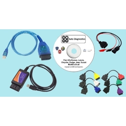 Fiat Alfa USB Modified ELM327 KKL 3-pin 6 adaptors MultiEcuScan V5.4