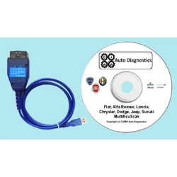 Fiat, Alfa Romeo, Lancia USB FTDI Switched KKL lead MultiEcuScan V5.4