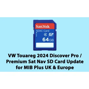 VW Touareg 2024 Discover Pro / Premium Sat Nav SD Card Update for MIB Plus UK & Europe