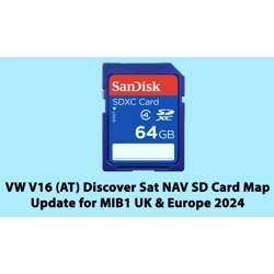 VW V16 Discover Sat Nav SD Card Map For MIB1 UK & Europe 2024