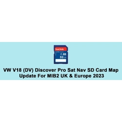 VW V18 Discover Pro Sat Nav SD Card Map For MIB2 UK & Europe 2023