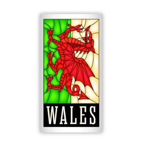 Dragon Stained Glass Style Magnet