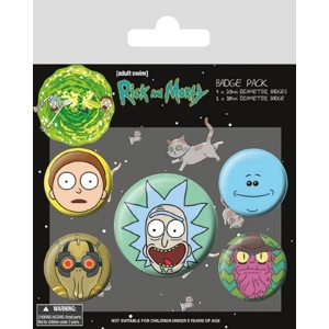Rick and Morty Badge Pack