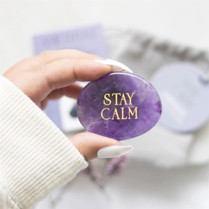 Amethyst Palm Stone - Stay Calm