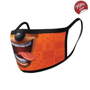 2x Crash Bandicoot Adult Face Coverings