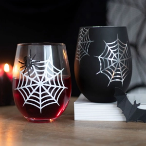 Spider and Web Glass Set