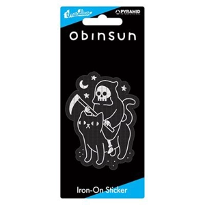 Death Rides A Black Cat Iron-On Patch Death Rides A Black Cat Iron-On Patch