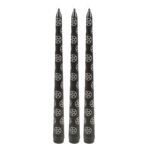 Set of 3 Pentagram Taper Candles