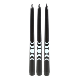 Set of 3 Moon Phase Taper Candles