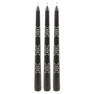 Set of 3 Triple Moon Taper Candles