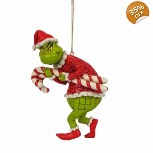 Grinch Stealing Candy Canes Hanging Ornament Grinch Stealing Candy Canes Hanging Ornament