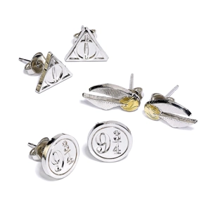 Stud Earring Set - Snitch - Deathly Hallows - Platform 9 3/4 Stud Earring Set - Snitch - Deathly Hallows - Platform 9 3/4
