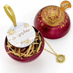 Hogwarts Bauble With Time Turner Necklace Hogwarts Bauble With Time Turner Necklace