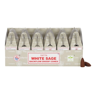 White Sage Backflow Cones - 6 Packs