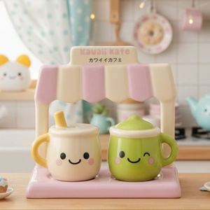 Latte Salt and Pepper Shakers