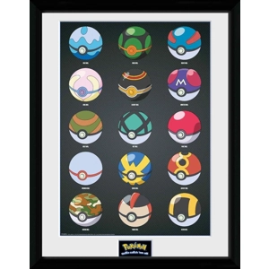 Pokeballs Framed Print