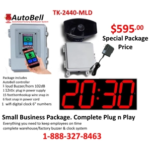 AutoBell With Buzzer & Clock